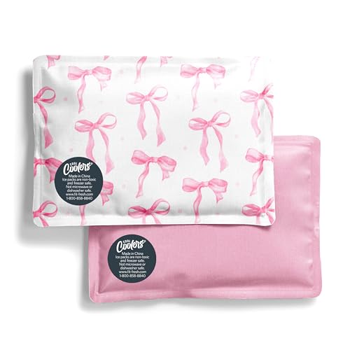 Fit & Fresh Cool Coolers Soft Ice Packs for Lunch Bags & Coolers, 2pk - color: Pink Bows (2 Pack)