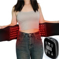 Red Light Therapy Massage Belt, Vibrating Infrared Light Wrap Pad for Body - color: Black With Wireless Control