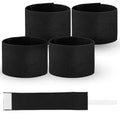 4Pcs 13.58x2.76in Arm Band Soccer Armband Black Elastic Exercise Armband Mourning Bands Elastic Adjustable Armbands for Volleyball Basketball Team Funerals, Memorial, Condolence