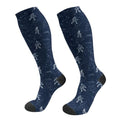 FREEHOTU Compression Knee High Socks for Women/Men Circulation 15-20 Mmhg - color: Galaxy Bigfoots