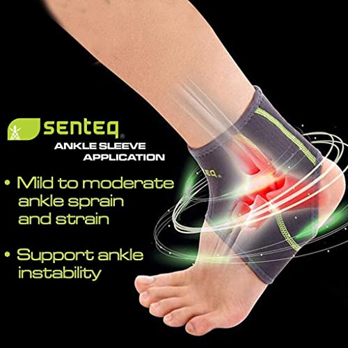 SENTEQ Ankle Brace for Men & Women- Compression Support for Sprained Ankles and Plantar Fasciitis, Elastic Neoprene Slim Sleeve for Jogging and Running, Ankle Stabilizer and Support for Walkers (5XL) - size: XXXXX-Large