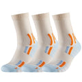 Crew Running Socks Men: Arch Support Cushion Compression Socks - color: D-beige Beige Beige, size: 6-9
