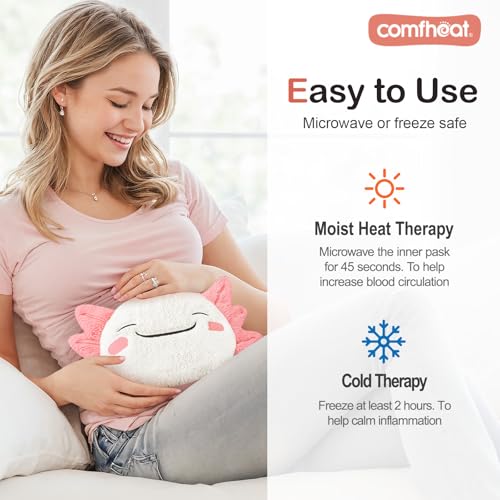 Cute Axolotl Microwave Heating Pad for Pain Relief Moist Heat Pack - style: Axolotl
