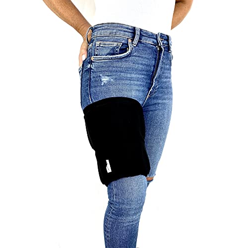 HurtSkurt® Premium Ice Therapy Sleeve – Flat Black XL – Stretch-Fit Wearable Cold Compression Wrap for Knee, Leg, Elbow & Ankle Recovery, Durable, Machine Washable, Stays Cold Longer - color: Flat Black, size: X-Large