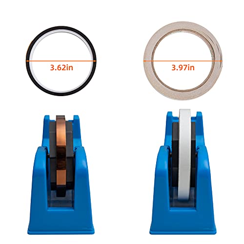 Desktop Tape Dispenser Adhesive Roll Holder (Fits 1" & 3" Core) with Weighted Nonskid Blue - color: Blue