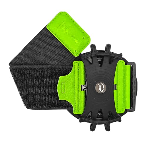 Running Wristband/Armband Phone Holder【360° Rotatable & Upgrade Anti-Drop】 (Green, Small) - color: Green, size: Small