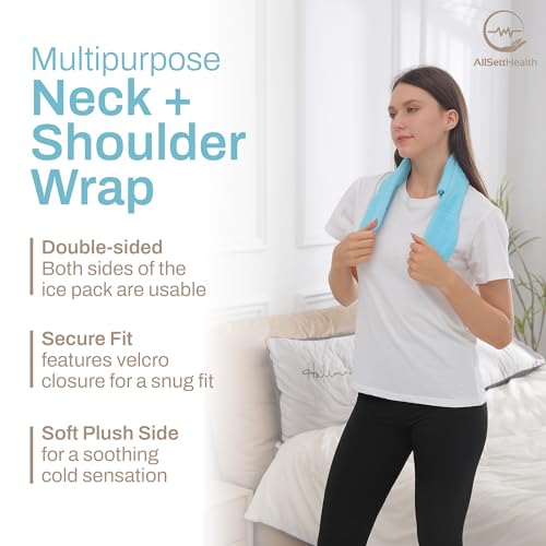 Ice Pack for Neck and Shoulders, Neck Ice Pack Wrap with 2 Reusable Packs - style: Neck Ice Wrap