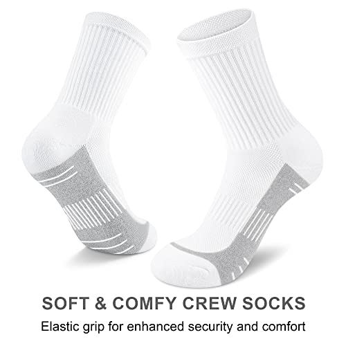 cuangya Women Crew Socks Athletic Cushioned Running Hiking 3-5 Pairs - color: 5 Pairs Classic Retro, size: 10-12