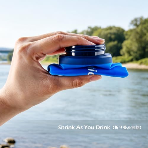 TRIWONDER TPU Soft Folding Water Bottles BPA-Free Collapsible Flask for Hydration Pack - Ideal for Running Hiking Cycling Climbing (350ml/11.83oz) - color: 350ml/11.83oz
