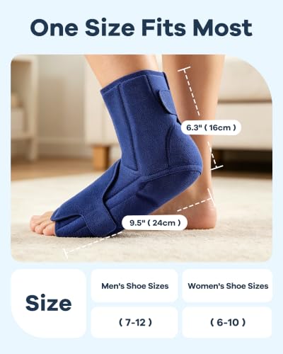 Ankle Foot Ice Pack Wrap for Plantar Fasciitis Relief, 60-Min Long-Lasting