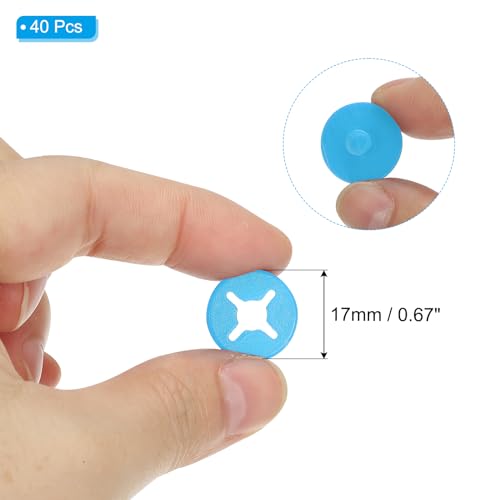 PATIKIL Running Bib Race Clips, 40 Pcs Race Fastener Race Number Buckle Fixing System Marathon Number Buckles Fasteners Holders for Runners Field, Light Blue - color: Light Blue