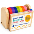 Wood Masking Tape Holder, Kids Tape Dispenser, Craft Tape Dispenser, Multi Roll Tape Dispenser for Kids, Washi Tape Dispenser, Multi Tape Dispenser (Sliding Cutter) *Masking Tape NOT Included