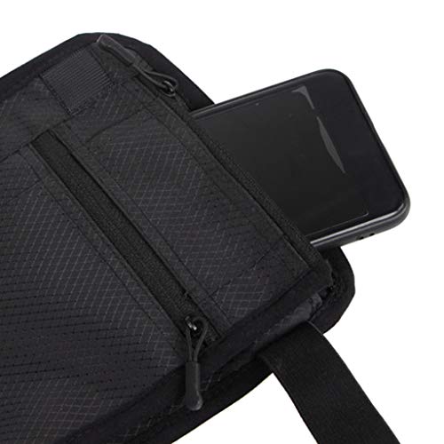 Practical Phone Leg Straps, Running Armband Sleeve Phone Holder with Adjustable Strap for Sports Exercise Workout - color: Black