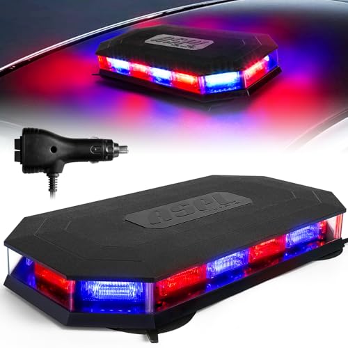 ASPL 16.5 Inch Roof Top Beacon Warning Strobe Light for Trucks Red Blue - color: Red/Blue