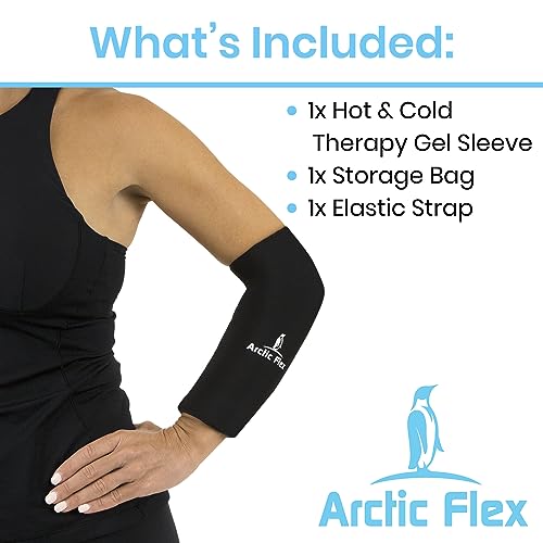 Arctic Flex Ice Sleeve for Knee, Elbow, Arm - Hot & Cold Freeze Pack Wrap - size: Large