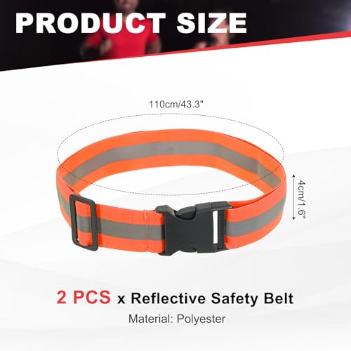Reflective Safety Belt Adjustable - color: Fluorescent Orange