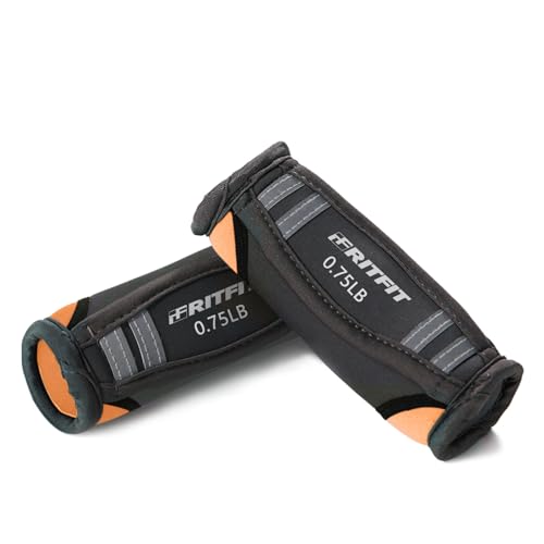 RitFit Soft Hand Weights Set with Reflective Straps Walking Dumbbell - size: 0.75lb each (1.5lb pair)