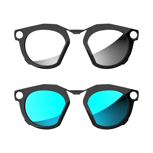 HIBLOKS Polarized Clip-on Compatible with Oakley Meta HSTN Smart Glasses - size: Silver+Blue