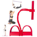 21 Fitness Resistance Bands-4 Tube Pedal Ankle Puller - 2023 New Sit up Leg Stretch Rope Exercise Bands with Handles, Stretching Workout Fitness Bands for Arm Weights Exercise Equipment - color: Red