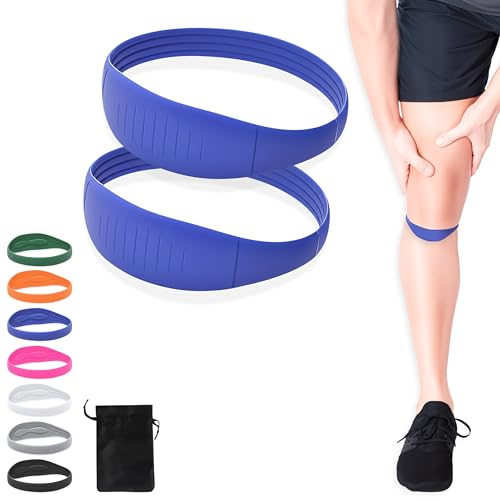 COOLSET Patella Band Knee Strap - 2 Pack Patellar Tendon Support Strap for Knee Pain Relief - Non-Slip Knee Brace for Jumper’s Knee, Tendonitis, Basketball, Running - Men, Women, Youth w/ Travel Bag (Blue) - color: Blue