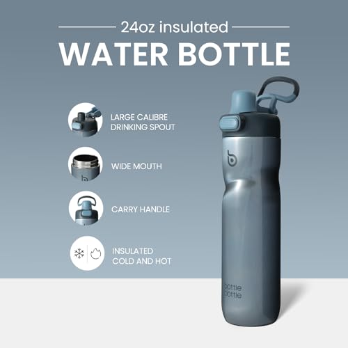 BOTTLE BOTTLE Insulated Water Bottle with Handle 24 oz blue - color: blue