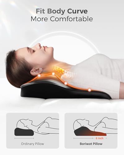 Boriwat Back Massager with Heat, 3D Kneading Massage Pillow for Back, Neck, Shoulder, Leg Pain Relief Deep Tissue, Gifts for Women Men Mom Dad - color: Black