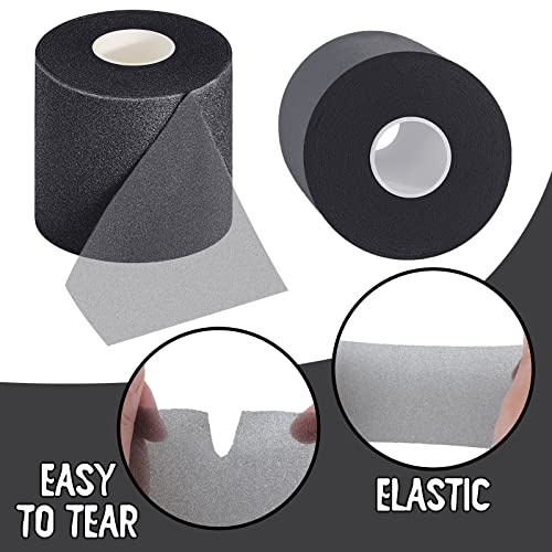 Nuanchu 24 Rolls Prewrap Athletic Tape, 2.75 in x 30 yd, Black - color: Black