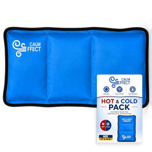 Treaton, Reusable Gel Ice Pack for Hot & Cold Therapy, Flexible Cold & Hot Compress, Microwave & Freezer Safe, Leak-Resistant Ice Pack for Back, Shoulder, Knee, Neck & Muscle Recovery - size: Large