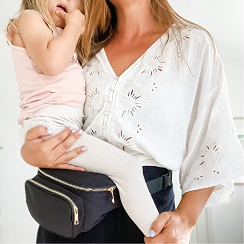 Ditty Co. - Lanikai -Small Diaper Bag - Fanny Pack - Portable Changing Pad - Crossbody Bags For Women - Baby Wipe Holder - Baby Travel Essentials (True Black) - color: True Black