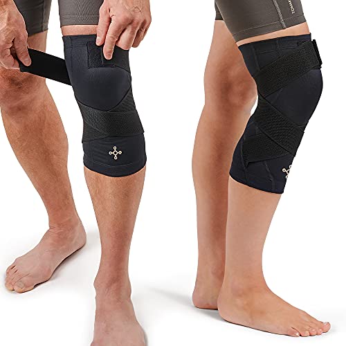 Tommie Copper Compression Knee Sleeve, Black, Small, Unisex, Support - size: Small