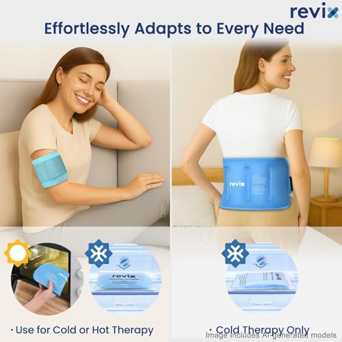 REVIX Ice Packs for Injuries, 3 Pack Set with 2 Small & 1 Large Gel Pack