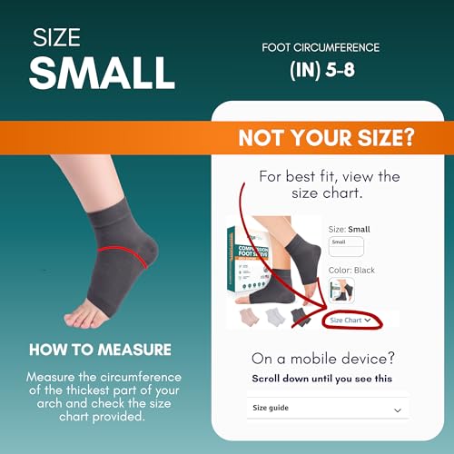 Ankle Brace Socks - Ankle Compression Sleeve - Foot Brace for Women & Men - color: Solid Gray, size: Small