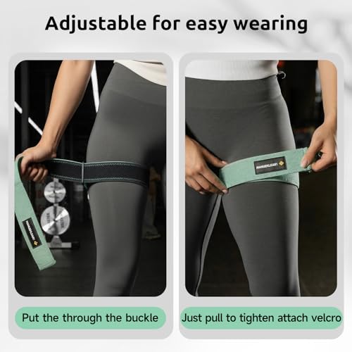 MANUEKLEAR Non-Slip Blood Flow Restriction Bands, BFR Booty Bands for Women - color: Green