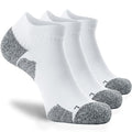 CWVLC Cushioned Athletic Ankle Compression Socks for Women Men 3/6 Pairs - color: 3-pairs White, size: Small