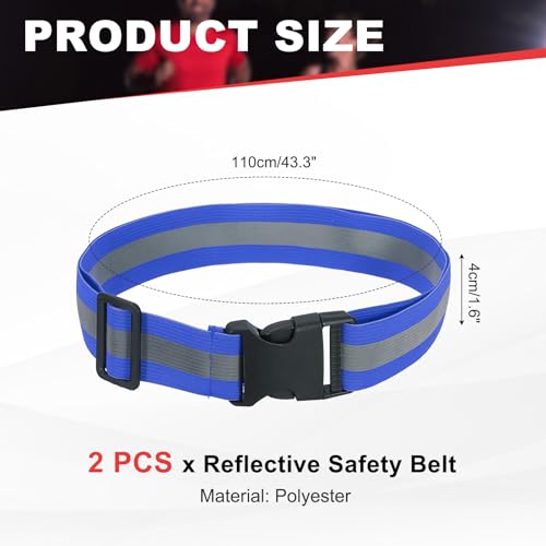 Reflective Safety Belt Adjustable - color: Bright Blue