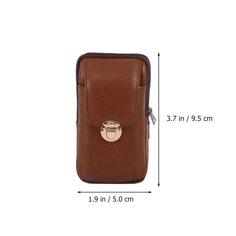 BESTYASH Waist Bag for Men, Waterproof Cowhide Phone Fanny Pack