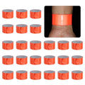 PATIKIL 22cm/8.7in Reflective Bands, 24pcs Reflective Arm Bands Straps Wrist Reflective Running Gear Safety Reflective Straps Bracelets High Visibility for Night Walking Bicycle - color: Orange