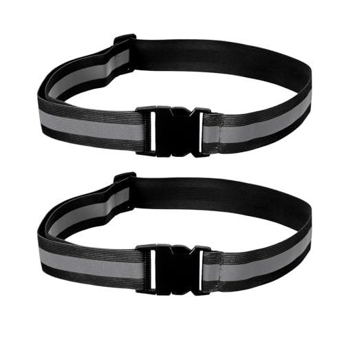 PATIKIL Adjustable Reflective Running Belt, Glow Pt Belt Sash for Cycling Walking - color: Black, size: 1.5 Inch