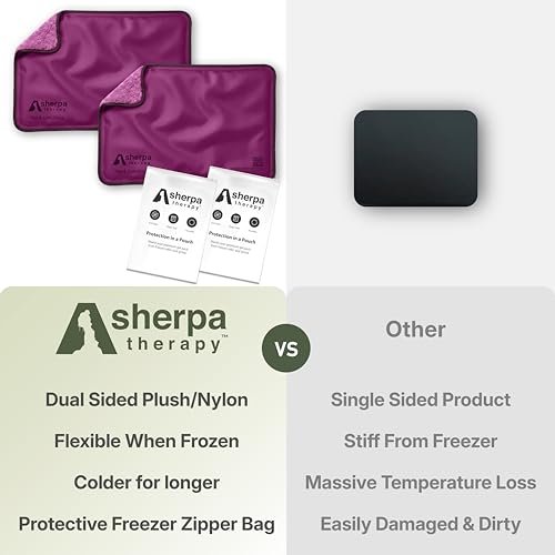 Flexible Hot and Cold Gel Pack Medium 8" x 12", 2 Pack - size: Medium (2 pack), style: Purple