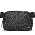 Pander Crossbody Belt Bag for Women and Men, Travel and Everyday Use - color: Grey Leopard