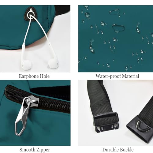 Fanny Pack for Women Men,Crossbody Water Resistant Sports Waist Bag Pack - color: 1pack-green