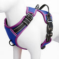No Pull Dog Harness, No-Choke Soft Padded Reflective Dog Vest Harness with Front Clip & Top Handle, 2 Quick-Release Buckles, Adjustable for Small Medium Large Dogs - color: Blue/Purple, size: X-Small