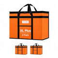 NZ home Insulated Food Delivery Bag, Grocery Cooler & Catering Tote - color: Orange, size: XL Plus