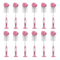 Dr. Brown's Reusable Sponge Baby Bottle Cleaning Brush with Suction Cup Stand and Nipple Cleaner, BPA-Free, Pink, 12-Pack - color: Pink Bottle Brush, size: 12-Pack