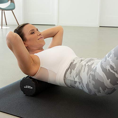 The Original Body Roller - High Density Foam Roller Massager for Deep Tissue Massage of the Back and Leg Muscles - Self Myofascial Release of Painful Trigger Point Muscle Adhesions (Black) - color: Black