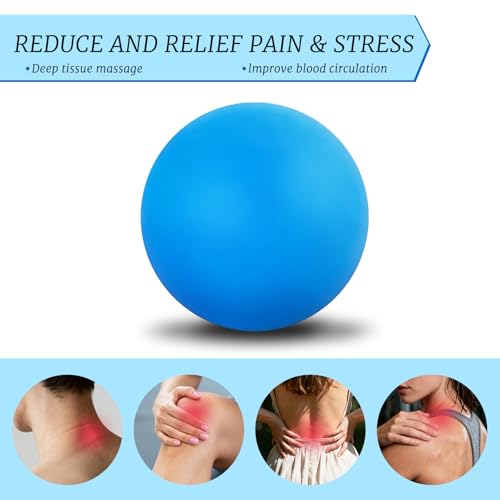 ZUFECY Yoga Ball for Release, 2.5 Inch Silicone Therapy Ball, Deep Tissue Massage for Foot, Shoulder and Back Pain, Handheld Trigger Point Scooch Ball, Exercise Recovery & Physical Therapy Tool