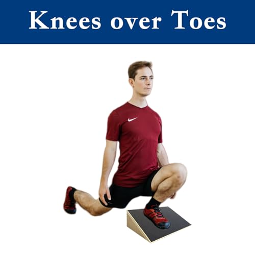 UKIA Slant Board for Squats - Slant Board Squat Wedge for Calf Stretching - Non-Slip Incline Knees Over Toes Weightlifting Equipment to Improve Athletic Performance