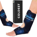 Coldest Foot Ankle Achilles Pain Relief Ice Wrap with 2 Cold Gel Packs | Best for Achilles Tendon Injuries, Plantar Fasciitis, Bursitis & Sore Feet Built for Cold Therapy (2-Pack) - color: 2-Pack