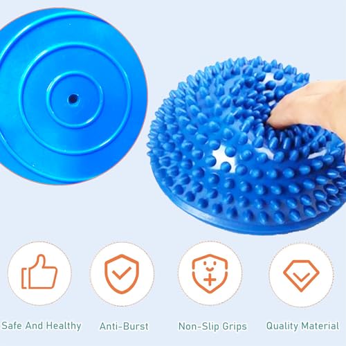2PCS Hedgehog Balance Pods, Half Ball Balance Trainer with Pump - color: Purple