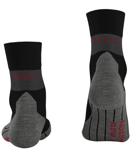 FALKE Women's RU Compression Running Socks, 1 Pair - color: Black (Black-mix 3010), size: 6.5-7.5